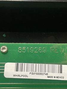 Whirlpool Kenmore Dryer User Interface Control Board P#8519269 |WMV40