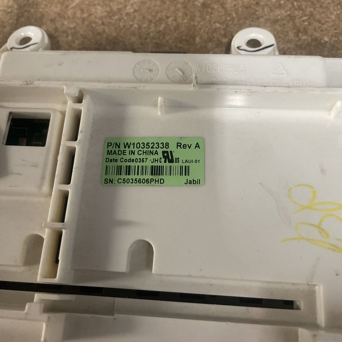 Whirlpool Interface Control Part # W10352338 Rev A |KM1569 – A-Z ...