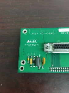 TTC Ethernet Control Board - Part # 80-43642-01 REV A 85-43641-01 | NT629