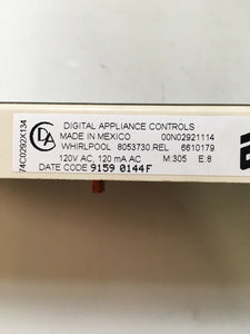 Genuine WHIRLPOOL Range Oven, Control Board (Cracked)# 8053730 | ZG Box 5