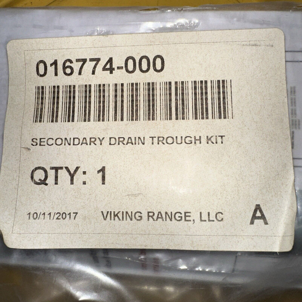 NEW OEM Viking 016774-000 Secondary Drain Trough Kit |Shelf 3