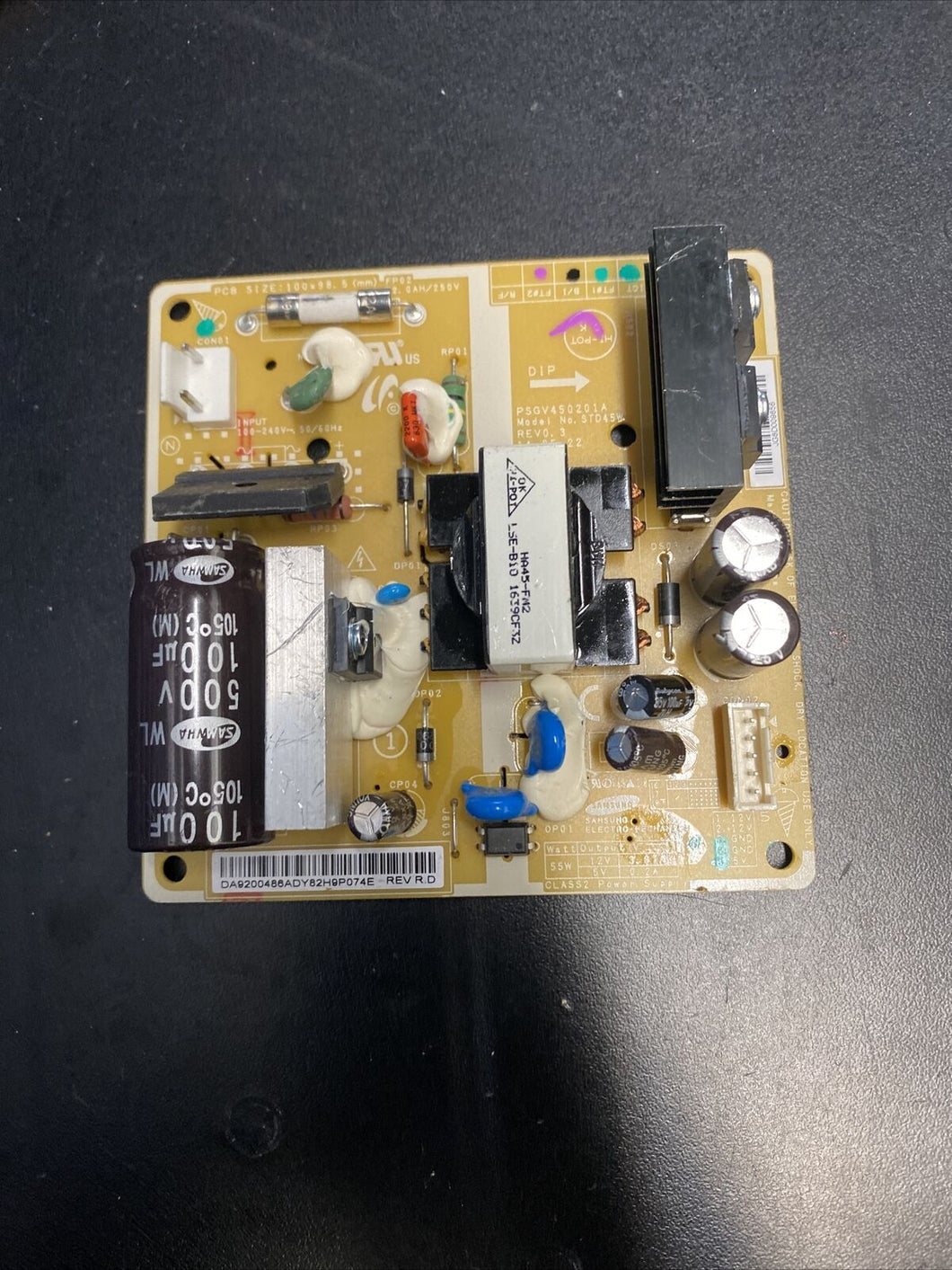 SAMSUNG PSGV450201A STD45W REFRIGERATOR CONTROL BOARD DA9200486AE REV |BK1506