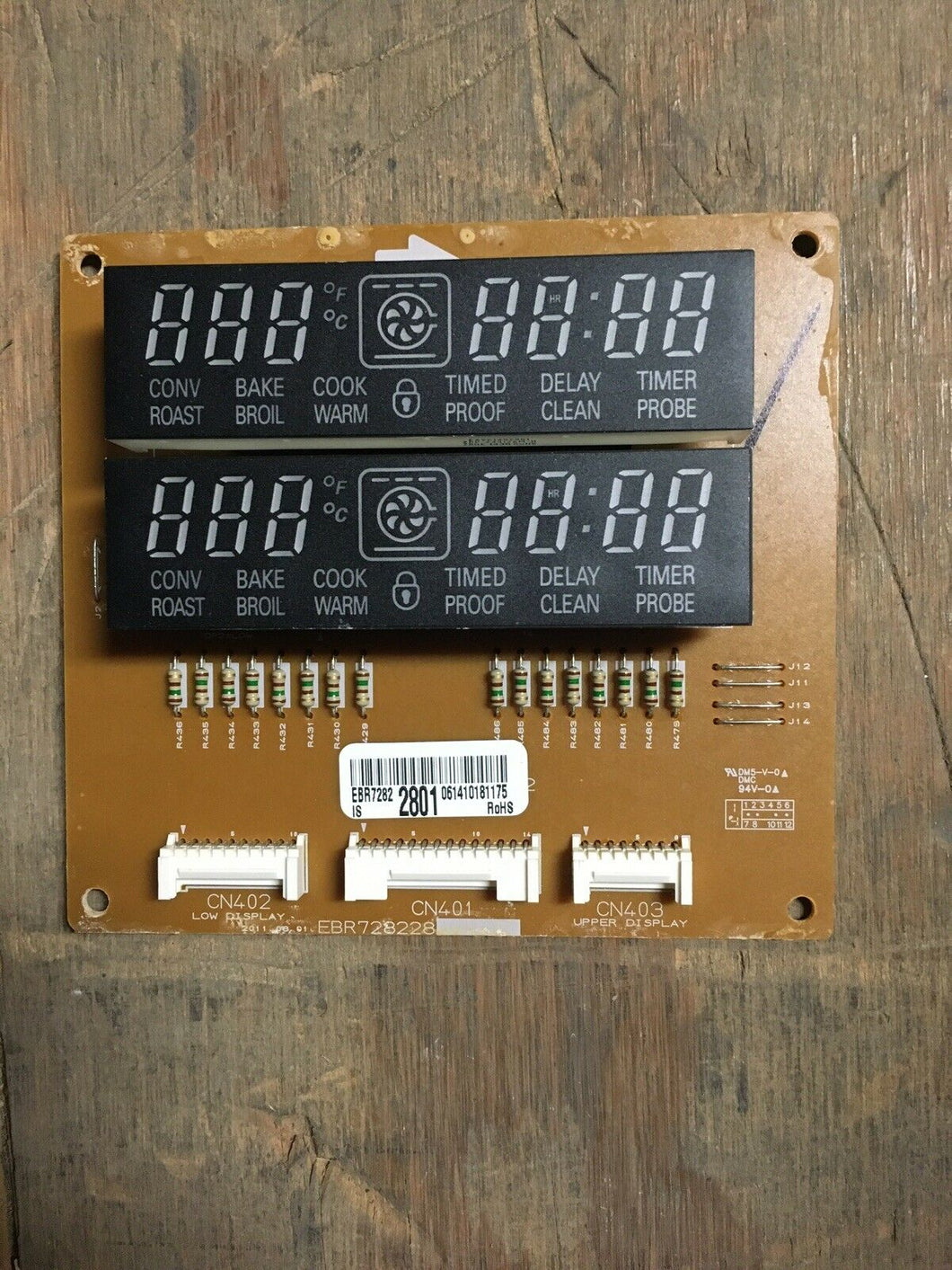 Genuine LG Range Oven, Display Control Board # EBR72822801 | ZG Box 12