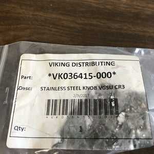 Viking Stainless Steel Knob VK036415-000 VGSU CR3 | A 206