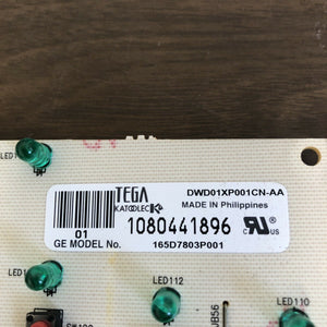 165D7803P001 WD21X10247 Dishwasher Control / Input Board  | A 118